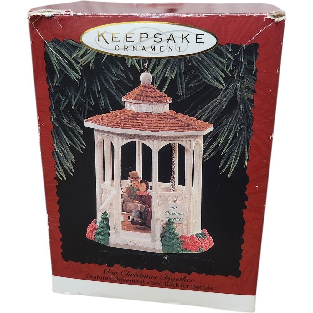 Hallmark Keepsake 1996 Our Christmas Together Gazebo Swing Ornament QX5794